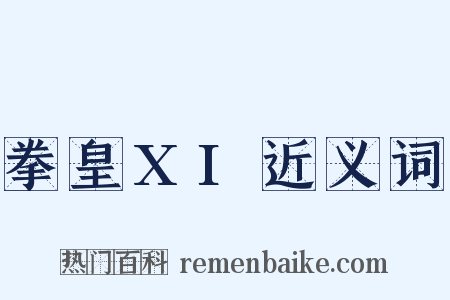 拳皇XI近义词是什么意思的图片